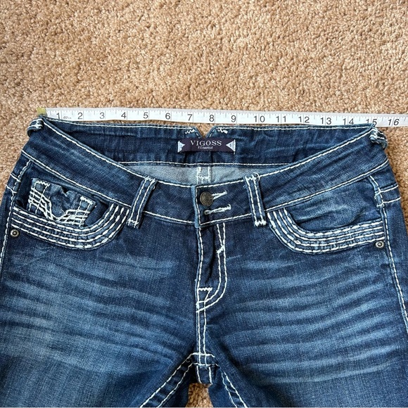 Vigoss Jeans Women's 5 Blue Fit Bootcut Classic Fit Denim Embroidered Casual - Picture 7 of 11